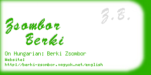 zsombor berki business card